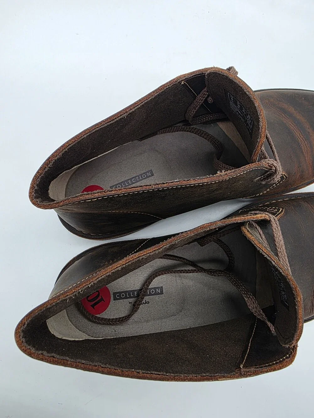 Clarks‎ Bushacre 2 Mens Beeswax Brown Leather Chukka Boots Size 10 M